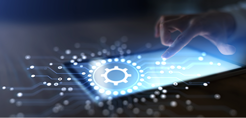 Abstract digital network representing process intelligence
