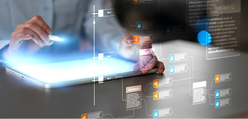 Digital visualization representing a process-first automation approach