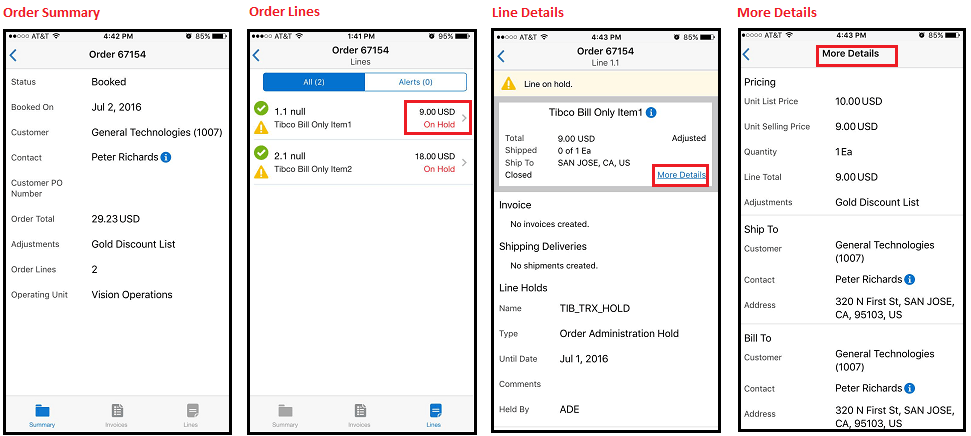 Mobile App - Sales Orders for EBS 