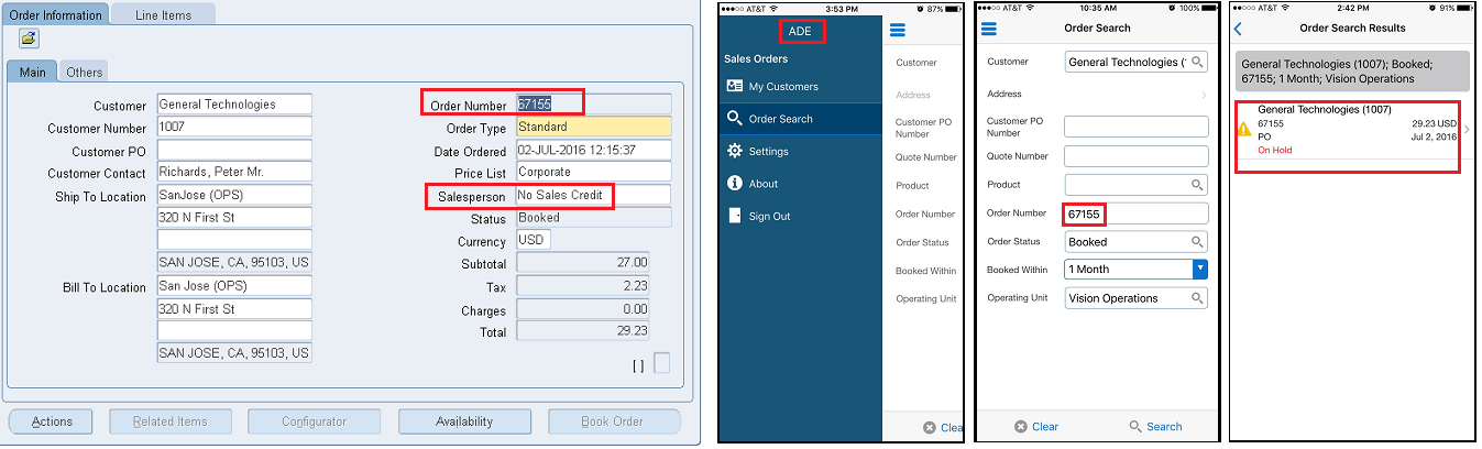 Mobile App - Sales Orders for EBS1